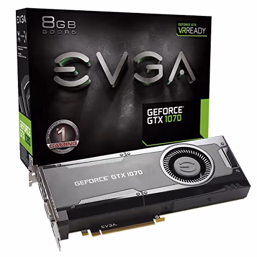 EVGA GAMING GeForce GTX 1070 8GB GDDR5 Black / Gray