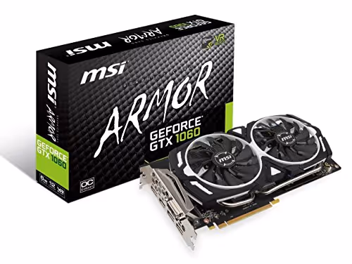 MSI ARMOR OC GeForce GTX 1060 6GB GDDR5 Black / White