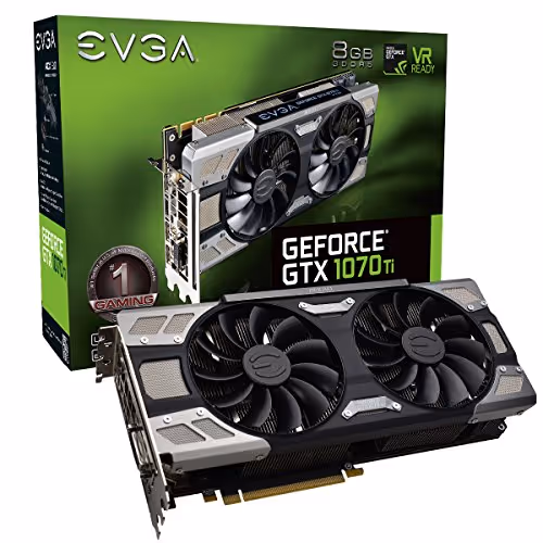EVGA FTW ULTRA SILENT GAMING GeForce GTX 1070 Ti 8GB GDDR5 Black / Silver
