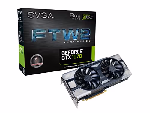 EVGA FTW2 GAMING iCX GeForce GTX 1070 8GB GDDR5 Black / Gray