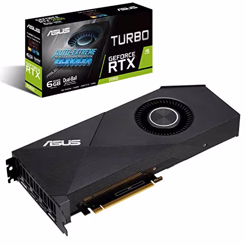 Asus Turbo GeForce RTX 2060 6GB GDDR6 Black / Silver