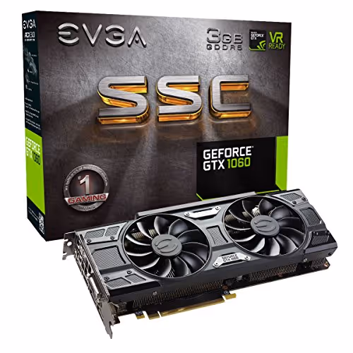 EVGA SSC GAMING GeForce GTX 1060 3GB GDDR5 Black / Silver