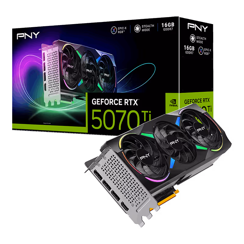 PNY GeForce RTX 5070 Ti ARGB EPIC-X RGB 16GB GDDR7 Black