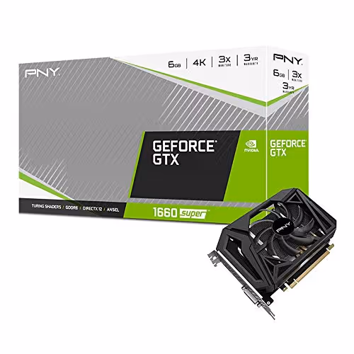 PNY VCG16606SSFPPB GeForce GTX 1660 SUPER 6GB GDDR6 Black