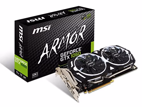 MSI GeForce GTX 1060 6GB ARMOR OCV1 6GB GDDR5 Black / White
