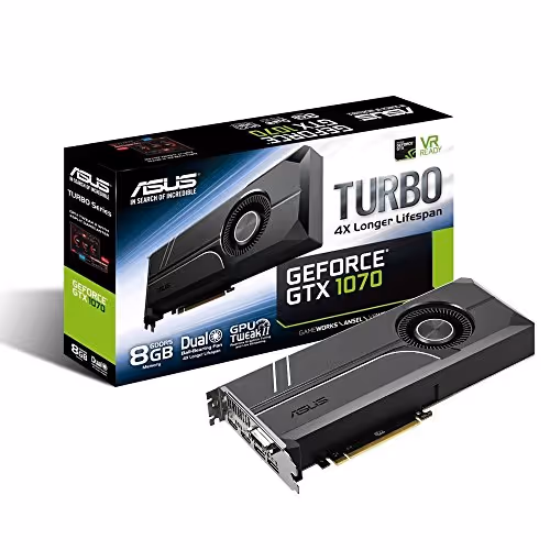 Asus TURBO GeForce GTX 1070 8GB GDDR5 Black / Silver