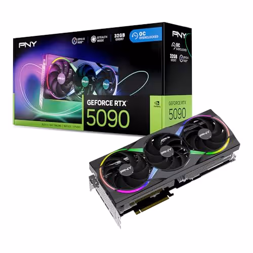 PNY GeForce RTX 5090 32GB ARGB EPIC-X RGB Overclocked Triple Fan GDDR7