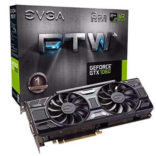 EVGA FTW+ GAMING GeForce GTX 1060 3GB 3GB GDDR5 Black