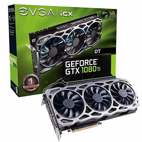 EVGA DT GAMING GeForce GTX 1080 Ti 11GB GDDR5X Silver / Black