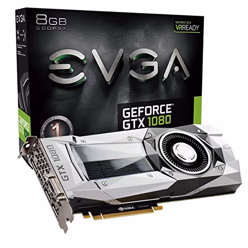 EVGA Founders Edition GeForce GTX 1080 8GB GDDR5X Black / Silver