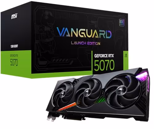 MSI GeForce RTX 5070 12G VANGUARD SOC LAUNCH EDITION 12GB GDDR7