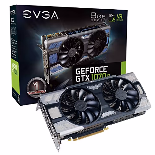 EVGA GeForce GTX 1070 Ti FTW2 GAMING iCX 8GB GDDR5 Black / Silver