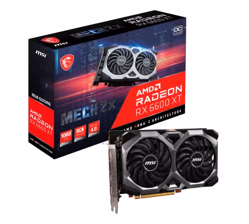 MSI MECH 2X OCV1 Radeon RX 6600 XT 8GB GDDR6 Black / Silver