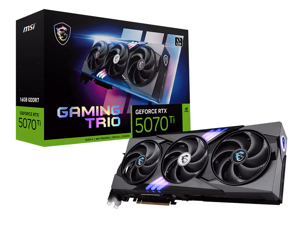 MSI GAMING TRIO PLUS GeForce RTX 5070 Ti 16GB GDDR7 Black