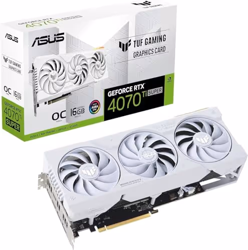 ASUS TUF Gaming GeForce RTX 4070 Ti SUPER BTF White OC Edition 16GB GDDR6X
