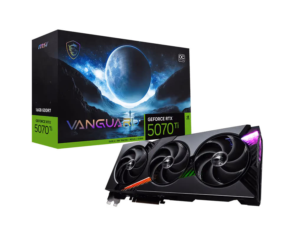MSI GeForce RTX 5070 Ti 16G VANGUARD OC 16GB GDDR7