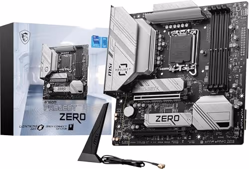 MSI B760M PROJECT ZERO LGA1700 DDR5 Micro ATX