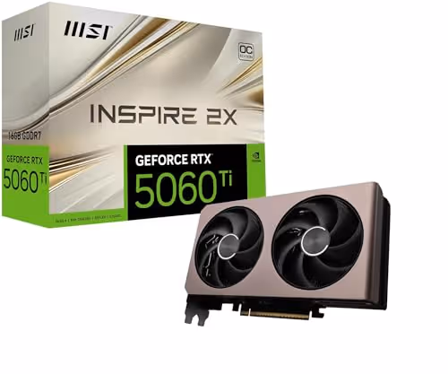 MSI INSPIRE 2X OC GeForce RTX 5060 Ti 16GB GDDR7