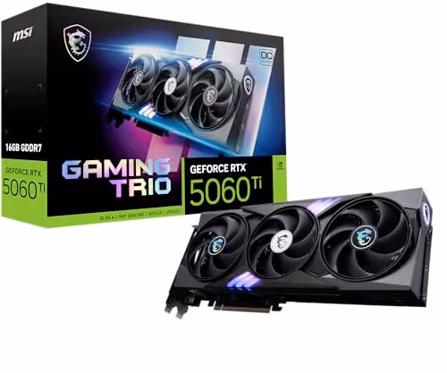 MSI GeForce RTX 5060 Ti 16G GAMING TRIO OC GDDR7