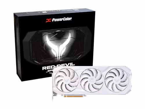 PowerColor Red Devil Spectral White AMD Radeon RX 9070 XT 16GB GDDR6