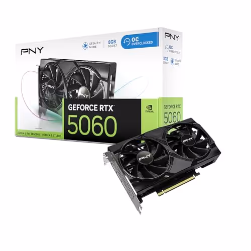 PNY GeForce RTX 5060 8GB GDDR7 Overclocked Dual Fan