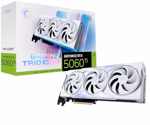 MSI GeForce RTX 5060 Ti 8G GAMING TRIO OC WHITE GDDR7