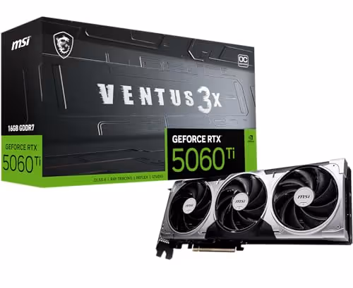 MSI GeForce RTX 5060 Ti 16G VENTUS 3X OC GDDR7