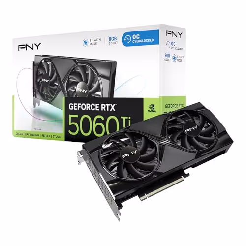 PNY GeForce RTX 5060 Ti 8GB GDDR7 Overclocked Dual Fan