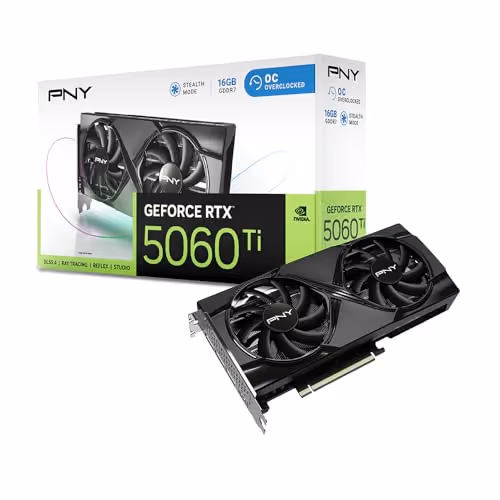PNY GeForce RTX 5060 Ti 16GB GDDR7 Overclocked Dual Fan