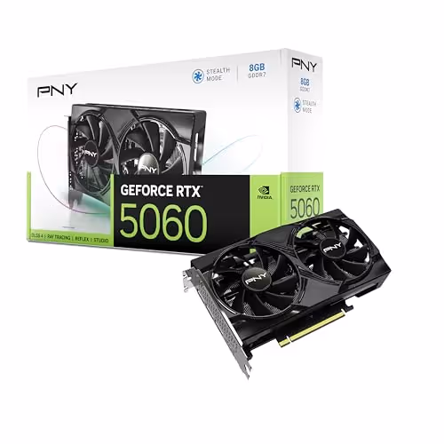 PNY Dual Fan GeForce RTX 5060 8GB GDDR7