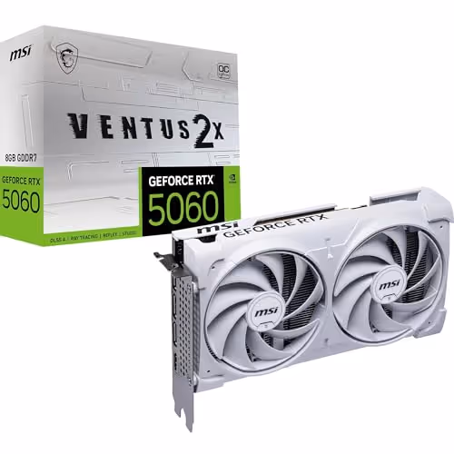MSI GeForce RTX 5060 8G VENTUS 2X OC WHITE GDDR7