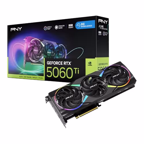PNY EPIC-X RGB OC GeForce RTX 5060 Ti 8GB GDDR7