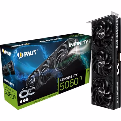 Palit Infinity 3 OC GeForce RTX 5060 Ti 8GB GDDR7 Black