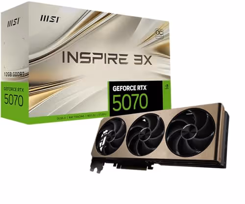 MSI GeForce RTX 5070 12G INSPIRE 3X GDDR7
