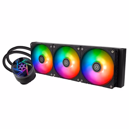 Silverstone NovaPeak Water 360mm ARGB 75.74 CFM Black