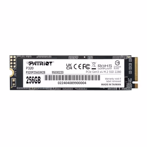 Patriot P320 256GB M.2-2280 SSD PCIe 3.0 x4 NVMe