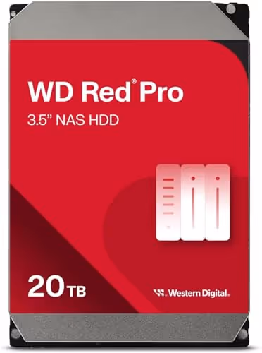 Western Digital WD Red Pro 20 TB 3.5" HDD 7200RPM SATA 6.0 Gb/s