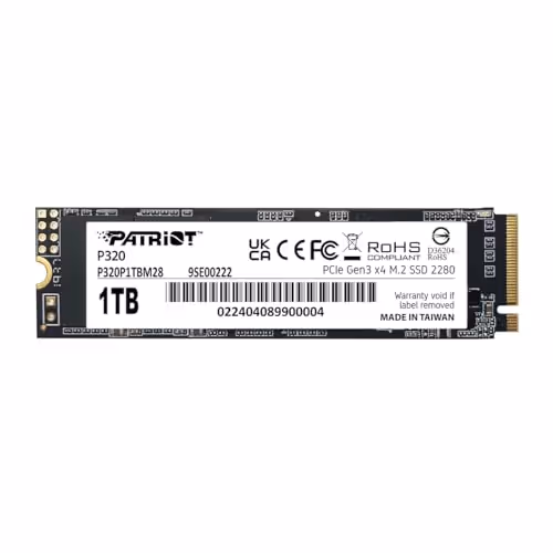 Patriot P320 1TB M.2-2280 SSD PCIe 3.0 X4 NVMe