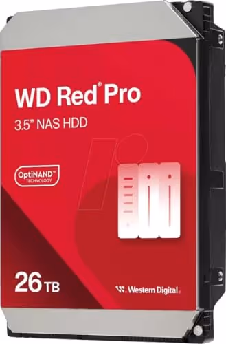 Western Digital WD Red Pro 26TB 3.5" HDD 7200RPM SATA 6.0 Gb/s