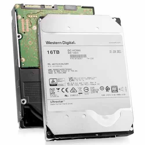 Western Digital Ultrastar DC HC550 16TB 3.5" HDD 7200RPM SAS 12.0 Gb/s