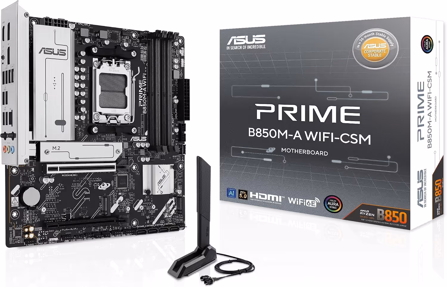 ASUS PRIME B850M-A WIFI AM5 DDR5 Micro-ATX