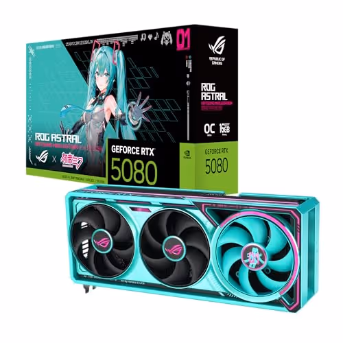 Asus ROG Astral OC HATSUNE MIKU EDITION GeForce RTX 5080 16GB GDDR7