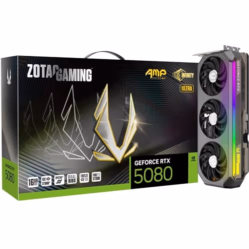 ZOTAC GAMING GeForce RTX 5080 AMP Extreme INFINITY ULTRA 16GB GDDR7