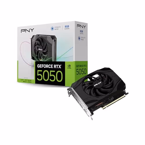 PNY GeForce RTX 5050 8GB GDDR6 Black Single Fan