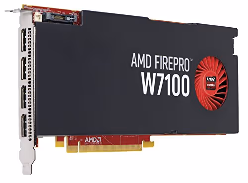 HP FirePro W7100 J3G93AT 8GB GDDR5 Black / Red