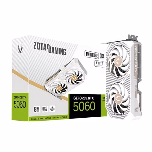 ZOTAC GAMING GeForce RTX 5060 Twin Edge OC White Edition 8GB GDDR7