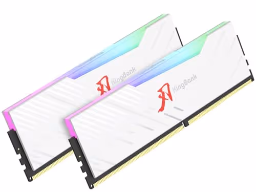 KingBank RGB Computer Desktop Memory Ram DDR5 32GB(2x16GB) 6000MT/s CL36 WHITE