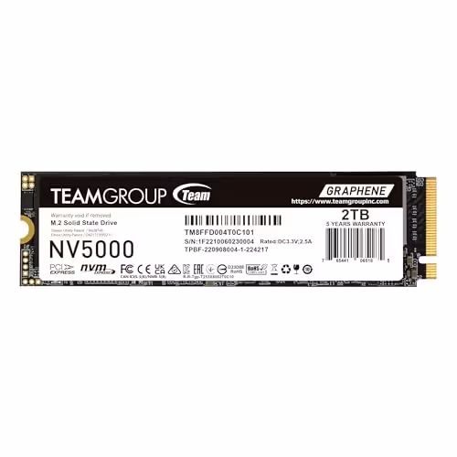 TEAMGROUP NV5000 2TB SSD M.2-2280 PCIe 4.0 x4 NVMe