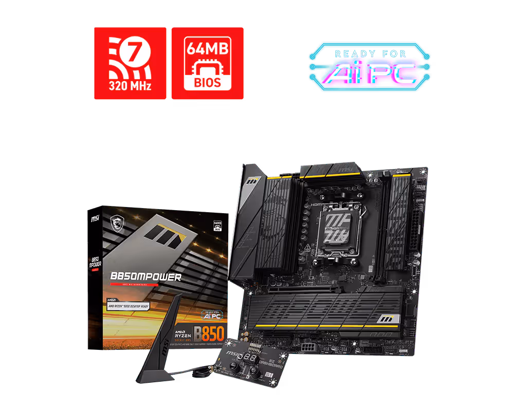 MSI B850 MPOWER AM5 DDR5 Micro ATX