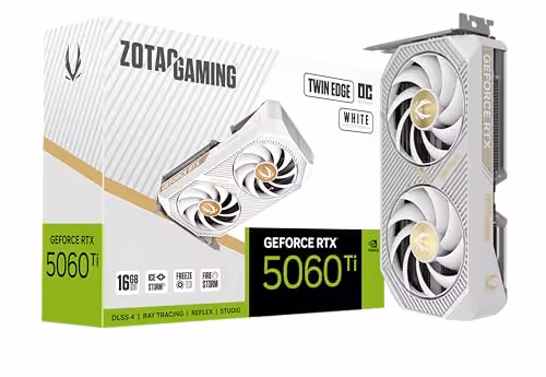 ZOTAC GAMING GeForce RTX 5060 Ti 16GB GDDR7 Twin Edge OC White Edition